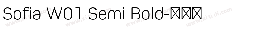 Sofia W01 Semi Bold字体转换